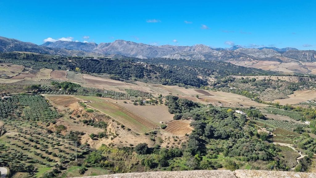 Vue panoramique de Ronda, sur les terres